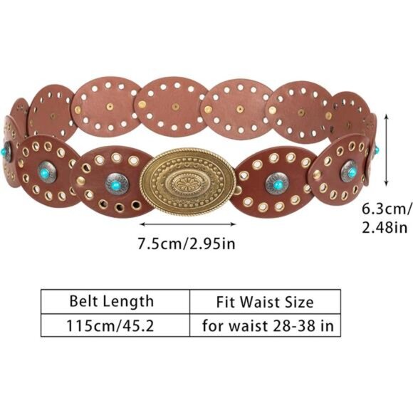 Dress Belts Wide Waist Belt For Women Dress - Elastic Women Leather Belts - Picture 2 of 7